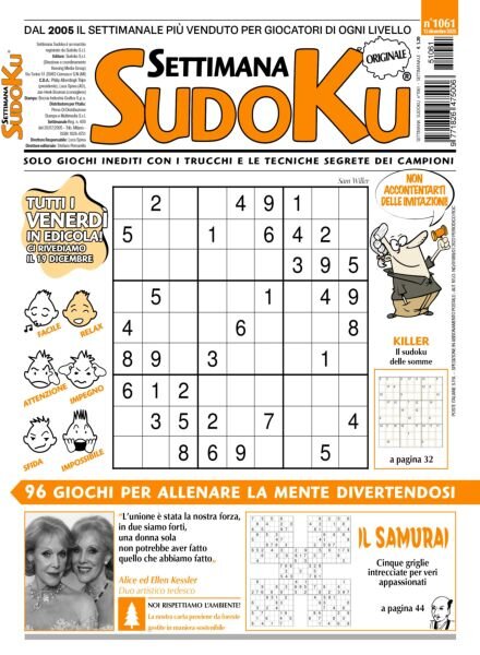 Settimana Sudoku N1061 – 12 Dicembre 2025 Cover