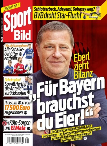 Sport Bild – 26 November 2025 Cover