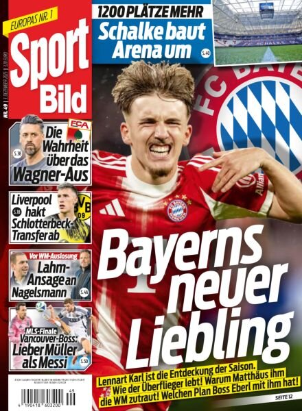 Sport Bild – 3 Dezember 2025 Cover