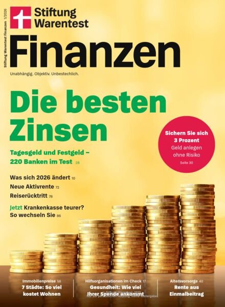 Stiftung Warentest Finanzen – Januar 2026 Cover