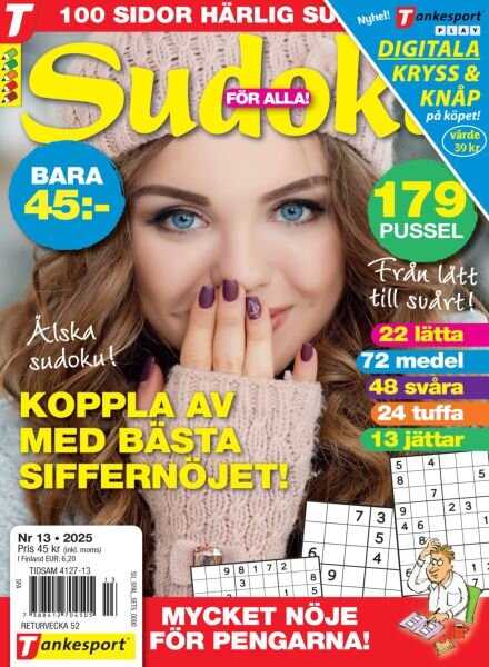Sudoku for Alla – 26 November 2025 Cover
