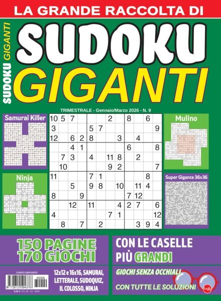 Sudoku Giganti – Gennaio-Marzo 2026 Cover