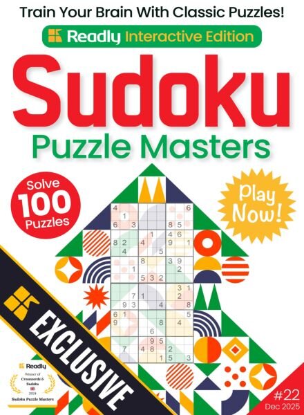 Sudoku Puzzle Masters – December 2025 Cover