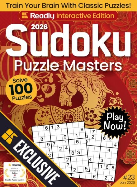Sudoku Puzzle Masters – January 2026 Cover