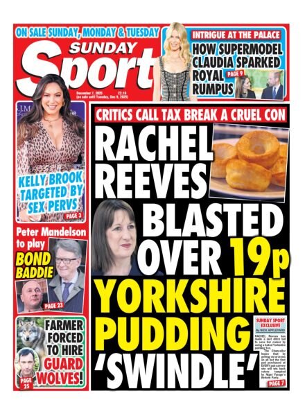 Sunday Sport – 7 December 2025 Cover