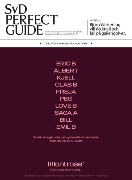 SvD Perfect Guide – 29 November 2025 Cover