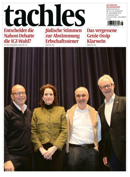 Tachles – 28 November 2025 Cover
