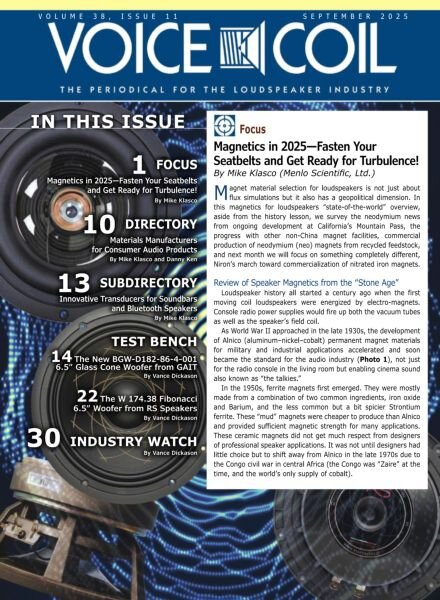 Voice Coil Magazine – September 2025 Cover