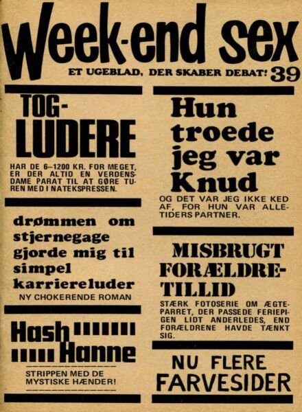 Week-end Sex – Volume 3 Nummer 39 1972 Cover