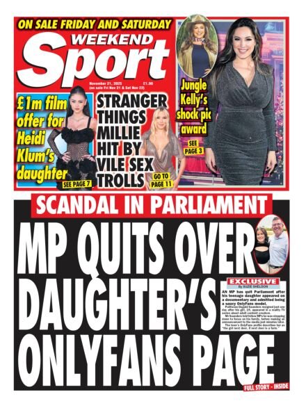 Weekend Sport – 21 November 2025 Cover