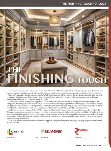 Wood Shop News – The Finishing Touch 2025 Cover