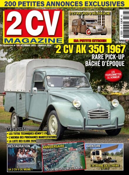 2 CV Magazine – Decembre 2025 – Janvier 2026 Cover