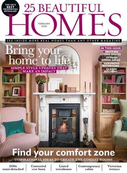 25 Beautiful Homes – February 2026 Cover