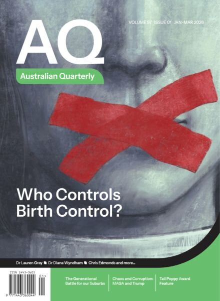 AQ Australian Quarterly – January-March 2026 Cover