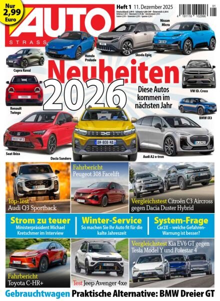 Auto Strassenverkehr – 11 Dezember 2025 Cover