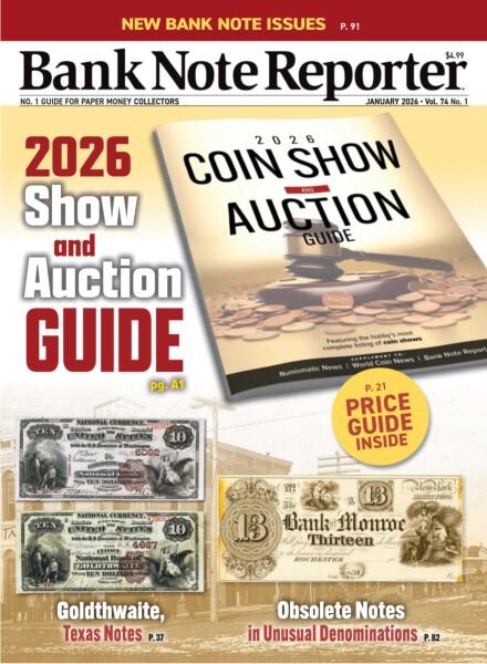 Bank Note Reporter – January 2026 Cover