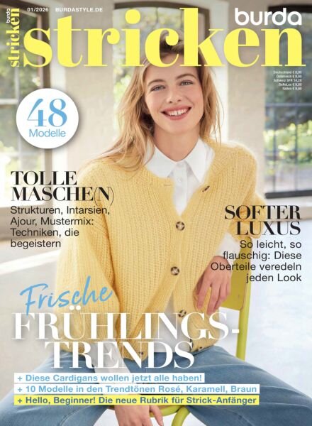 Burda Stricken – Januar 2026 Cover