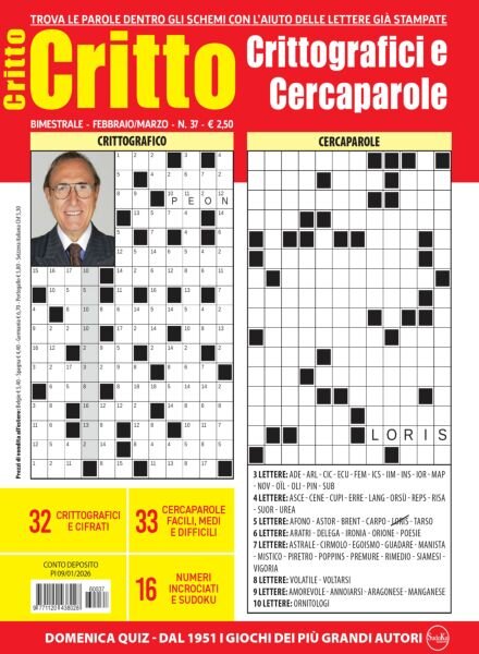Crittografici & Carcaparole – Febbraio-Marzo 2026 Cover