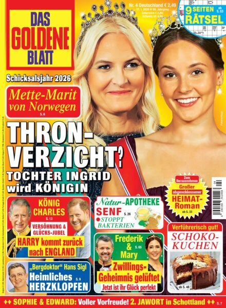 Das Goldene Blatt – 17 Januar 2026 Cover