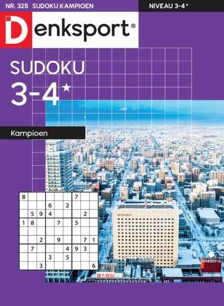 Denksport Sudoku 3-4 kampioen – 22 Januari 2026 Cover