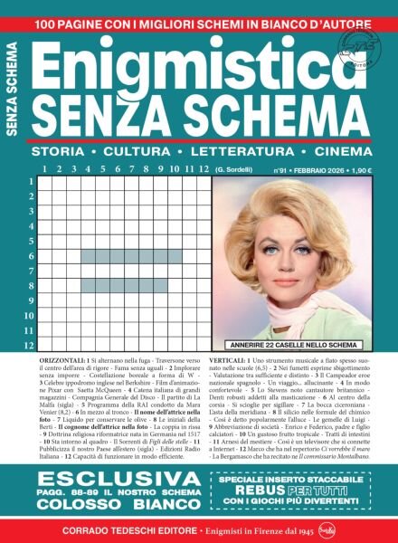 Enigmistica Senza Schema – Febbraio 2026 Cover