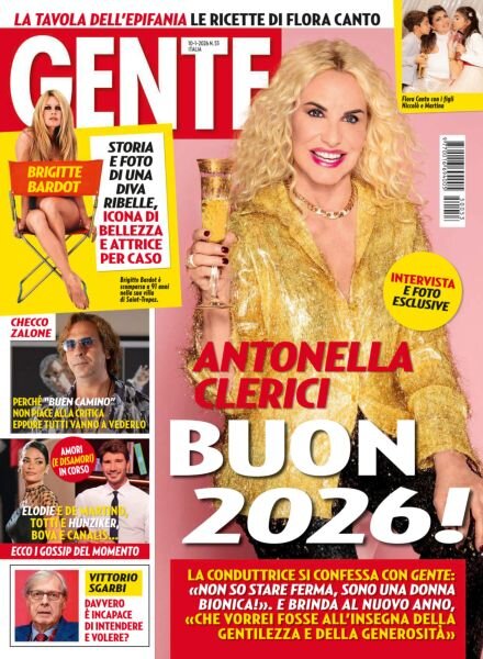 Gente Italia – 10 Gennaio 2026 Cover