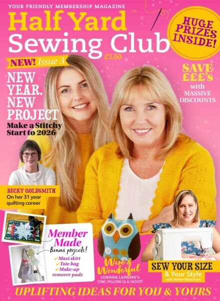 Half Yard Sewing Club – Issue 3 2026 Cover