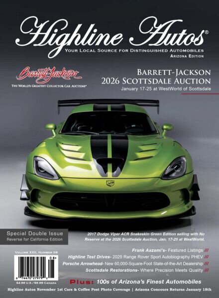 Highline Autos – Volume XXII Number 8 2026 Cover