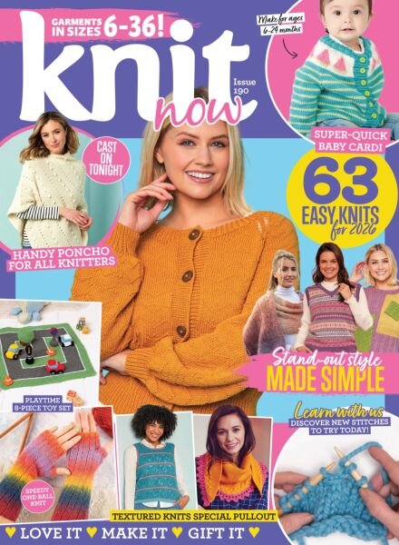 Knit Now – Issue 190 2026 Cover