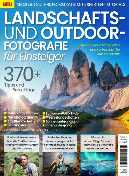 Landschaftsfotografie fur Einsteiger – Januar 2026 Cover