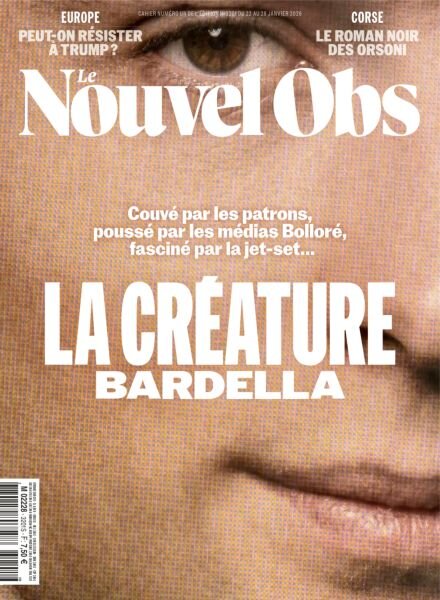 Le Nouvel Obs – 22 Janvier 2026 Cover