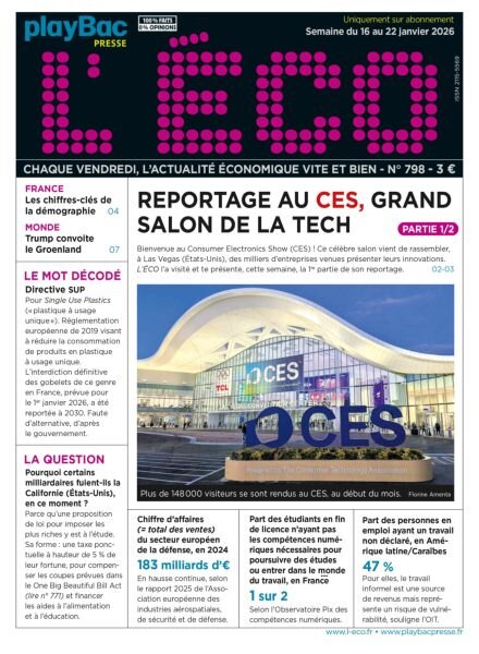 L’eCO – 16 Janvier 2026 Cover