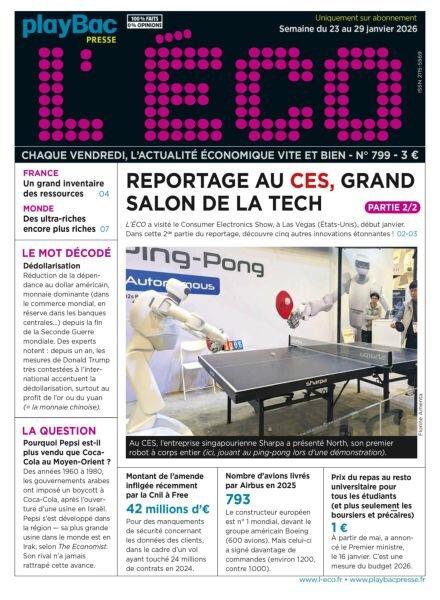 L’eCO – 23 Janvier 2026 Cover