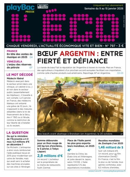 L’eCO – 9 Janvier 2026 Cover