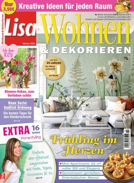 Lisa Wohnen & Dekorieren – Februar 2026 Cover