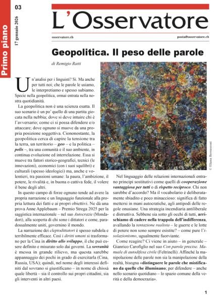 L’Osservatore – 17 Gennaio 2026 Cover
