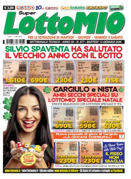 Lottomio del Giovedi – 13 Gennaio 2026 Cover