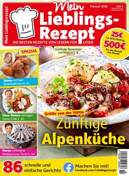 Mein Lieblingsrezept – Februar 2026 Cover