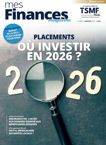 Mes Finances Magazine – Janvier 2026 Cover