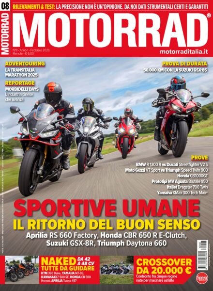 Motociclismo Motorrad – Febbraio 2026 Cover