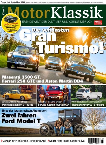 Motor Klassik – Februar 2026 Cover