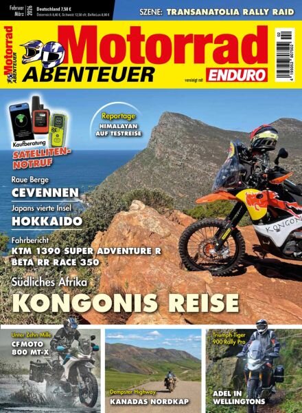 Motorrad Abenteuer – Februar-Marz 2026 Cover