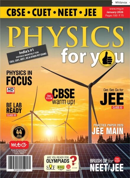 Physics For You – January 2026 Cover