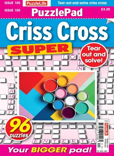 PuzzleLife PuzzlePad Criss Cross Super – January 2026 Cover