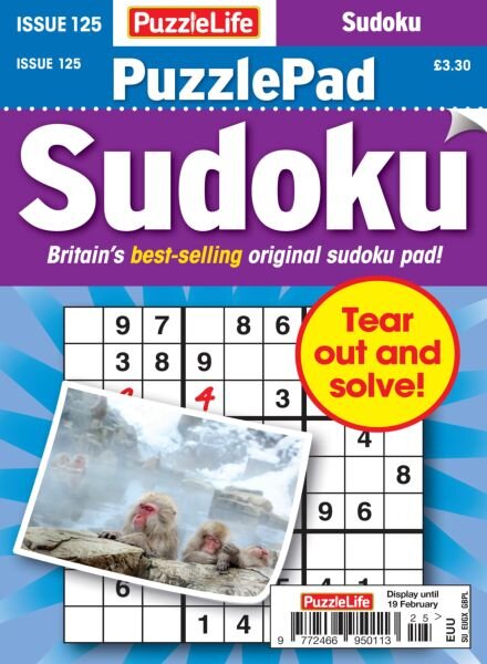PuzzleLife PuzzlePad Sudoku – January 2026 Cover