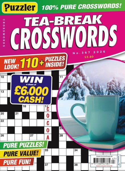 Puzzler Tea-Break Crosswords – Issue 367 2025 Cover