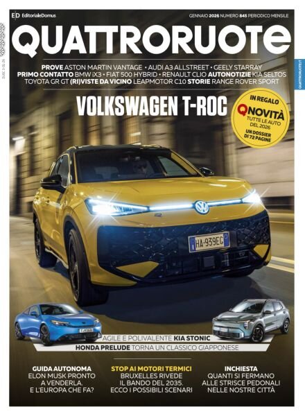 Quattroruote Italia – Gennaio 2026 Cover