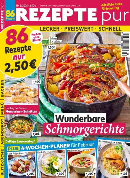 Rezepte pur – Februar 2026 Cover