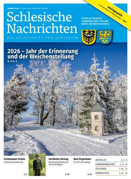 Schlesische Nachrichten – Nr 1 2026 Cover