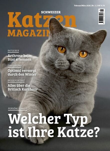 Schweizer Katzen Magazin – Januar 2026 Cover